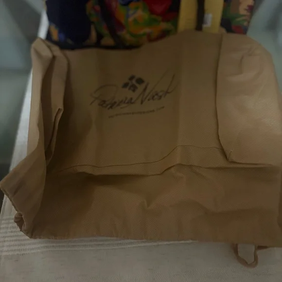 Patricia Nash Blue Leather Floral Satchel - Picture 6 of 6